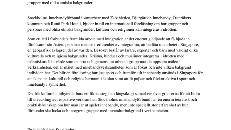 Internationell föreläsning 