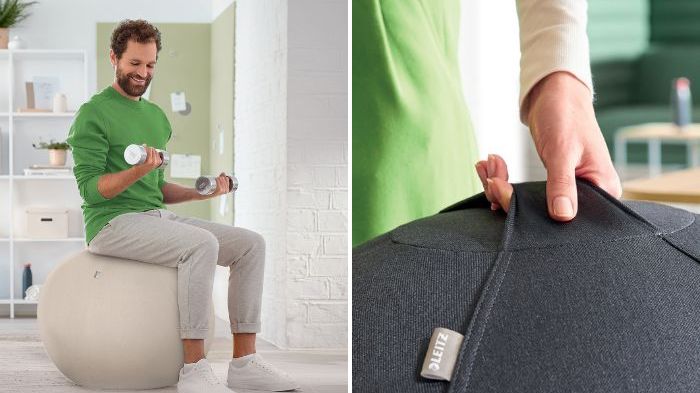 Leitz Ergo Active balancebold med aftageligt stofbetræk