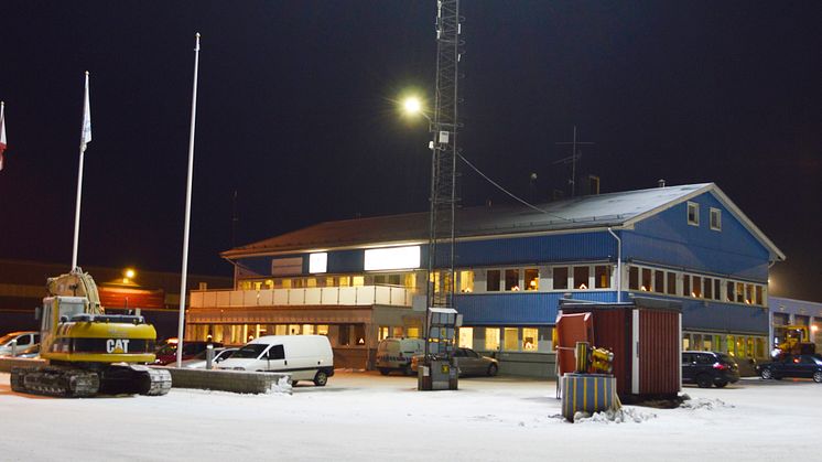 Mastbelysning Piteå Hamn