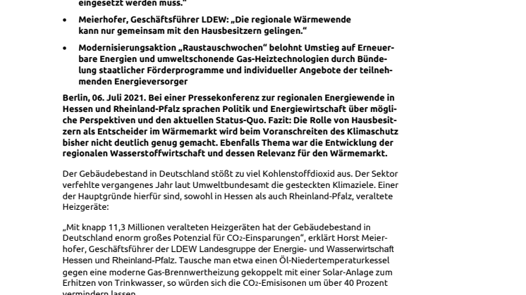 Regionale Wärmewende in Hessen und Rheinland-Pfalz: Heizungsmodernisierung heißt Klimaschutz