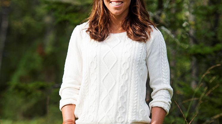 Charlotte Kalla och Polarbröd sluter samarbetsavtal. Bild Nils Jacobsson