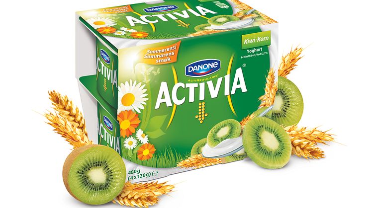 Fräsch sommarnyhet - Activia Kiwi-Korn!