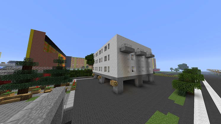 Minecraftmodell över Fisksätra