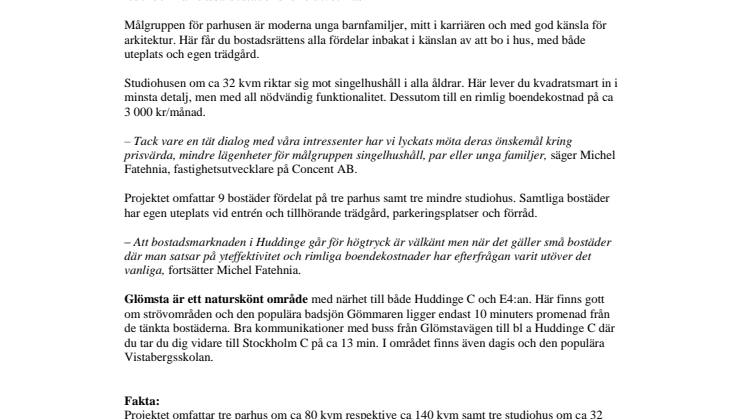 Concent uppför kvadratsmarta parhus i Huddinge