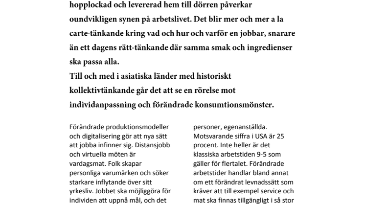 Så förändras arbetsmarknaden av ökad individualism