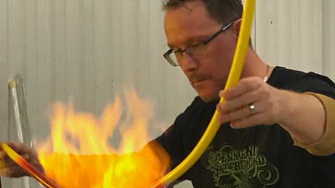 Burning neon tubes