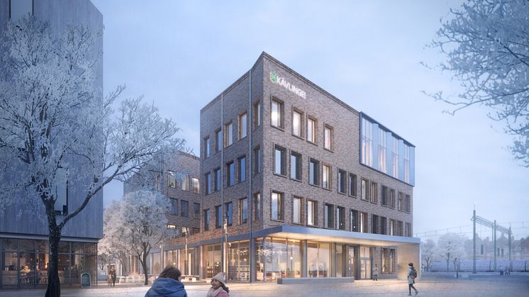 Kävlinges nya medborgarhus, vy från torget