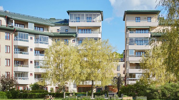 HSB brf Hamnvakten i Norra Hammarbyhamnen har mark som upplåts med tomträtt.