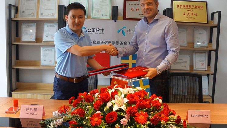 Mr. Lin Gonggeng, CEO, GongTian and Seth Ryding, Head of Region Asia-Pacific, Telenor Connexion.