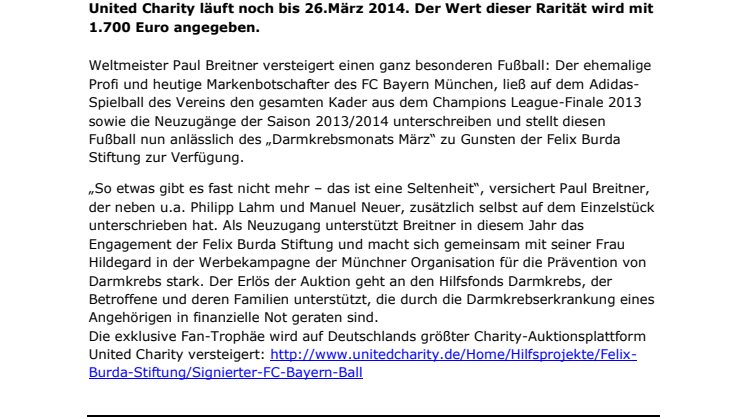 Dieser Fußball hilft Familien in Not