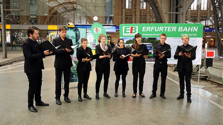 Umrahmung der feierlichen Zugtaufe mit Chorstücken von Clara Schumann durch das Ensemble Quartal