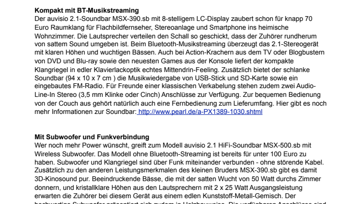 Sound-Riegel bringen 3D-Klang ins Wohnzimmer