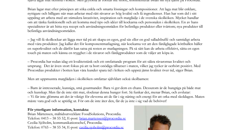 Uppdrag: Matglädje i skolköken