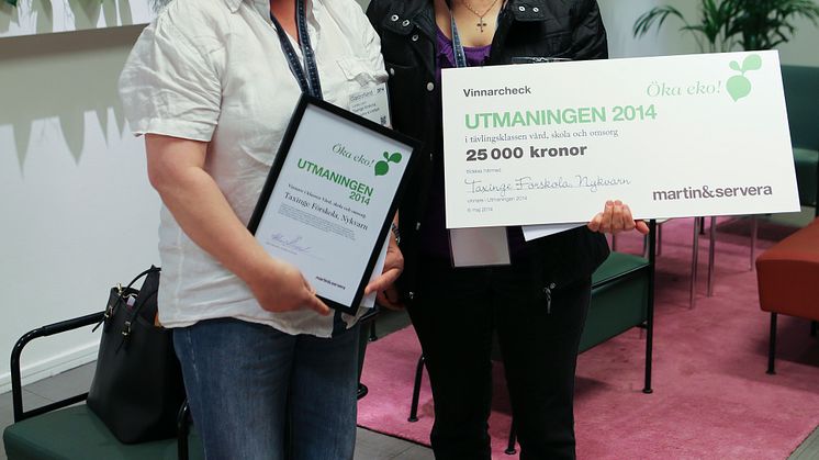 Vinnarna i Martin & Serveras Utmaning "Öka Eko" korade