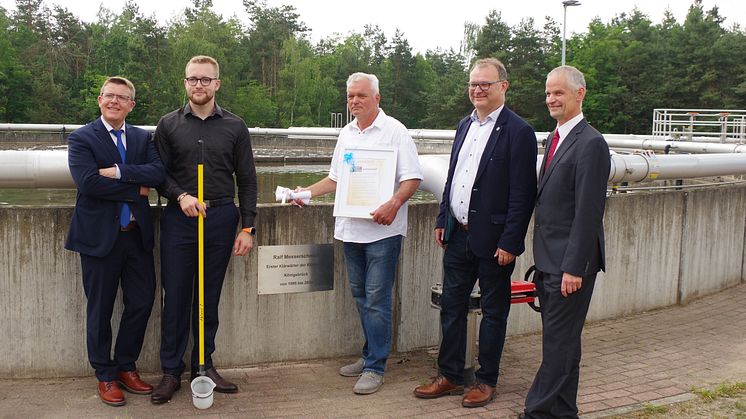 Veolia Kläranlage Königsbrück_Ehrung 1. Klärwärter Ralf Messerschmidt_Foto Jirka Hofmann
