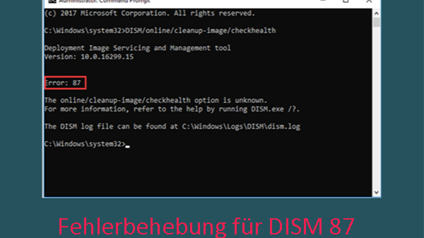 dism fehler 87