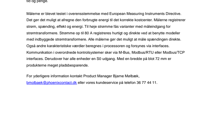 Måling, kommunikation og afregning af energidata
