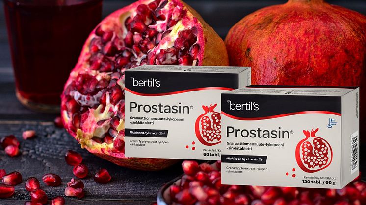 bertil´s Prostasin on korkealaatuinen granaattiomenavalmiste miehiseen hyvinvointiin