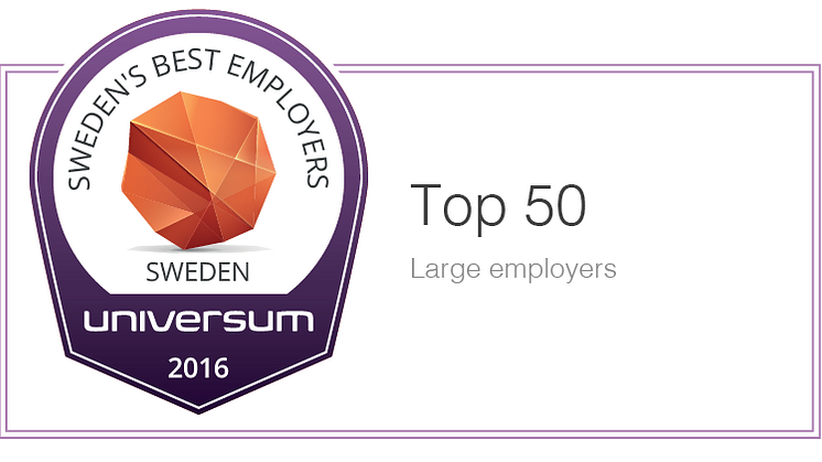 Universum Named Sigma One of 15 Best Employers in Sweden