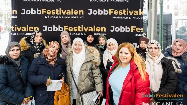 Här är några av de 2688 besökarna på Jobbfestivalen (Fotograf Christina Wallin).