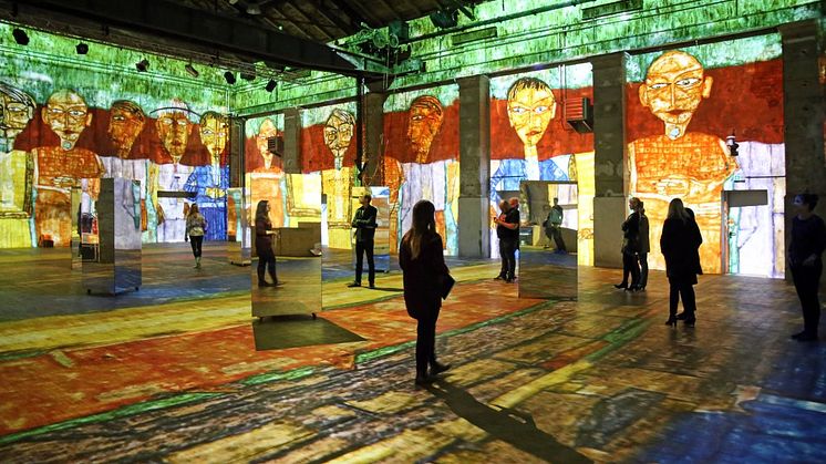 Blick in die Videoinstallation "Hundertwasser Experience" 2