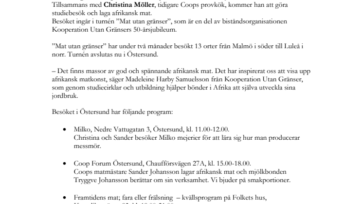 Spännande möte mellan Östersund och afrikansk mat