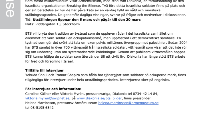 Israeliska soldater från Breaking the Silence besöker Sverige
