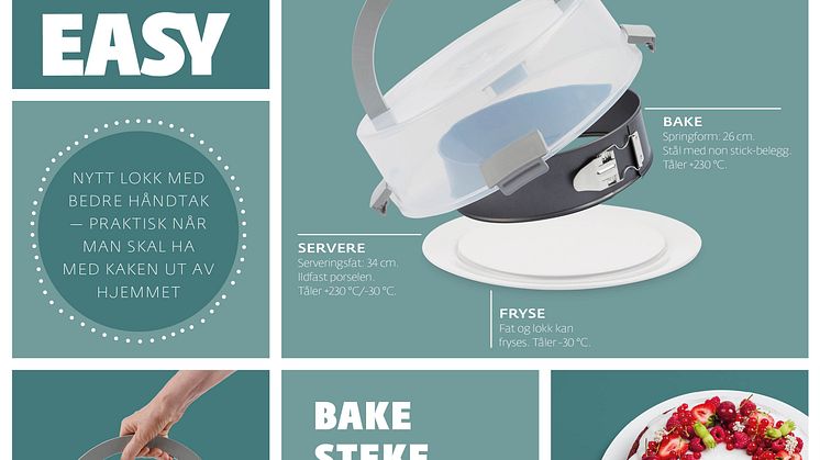 Nye Bake It Easy er perfekt å ta med til festen!