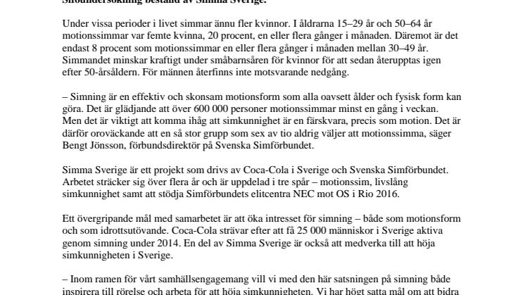 Kvinnor flitigare i bassängen än män