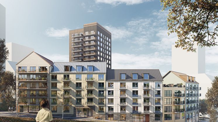 Det vinnande förslaget, Kvarteret Kedjan i Kallebäcks Terrasser