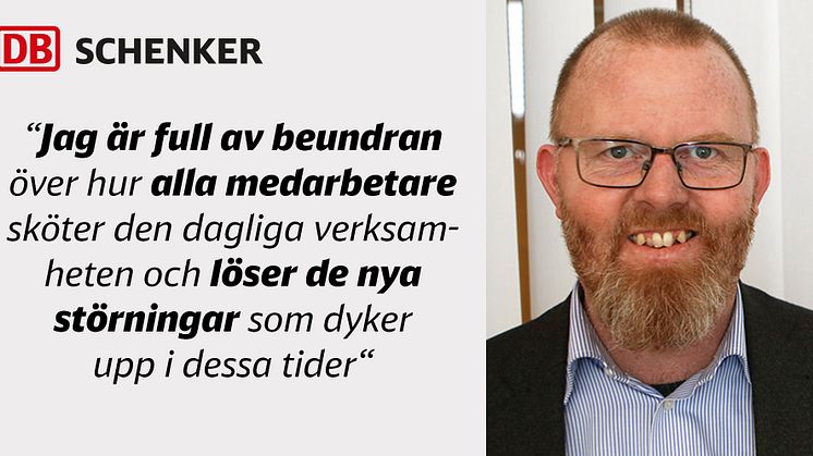 Björn Eriksson, Head of Business Services Division Land på DB Schenker
