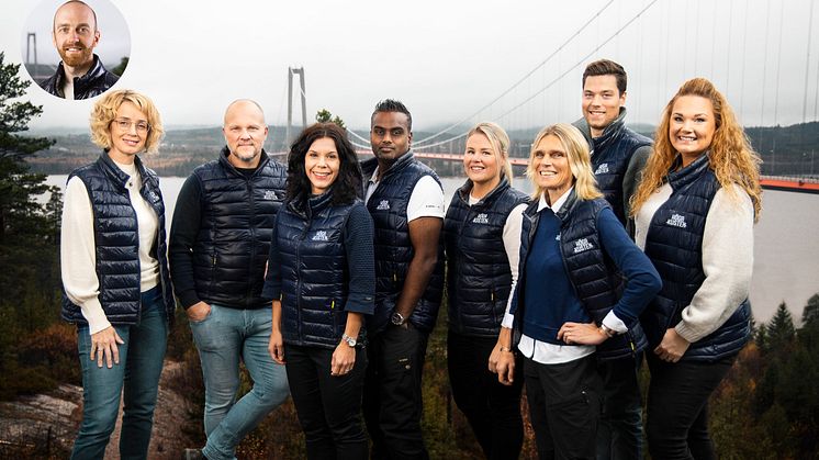 Bakre raden från vänster: Joel Libell, Cecilia Lideskog, Mikael Englund, Andreas Olsson, Maria Lundkvist, Marcus Strömsten. Främre raden: Louise Nordlander, Mia Karlsson och Katrin Larsson.