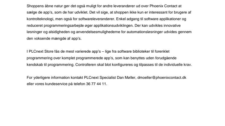 PLCnext Store: Software shop for automationsløsninger