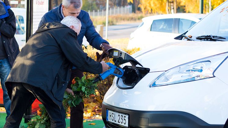Invigning av Växjös första snabbladdare