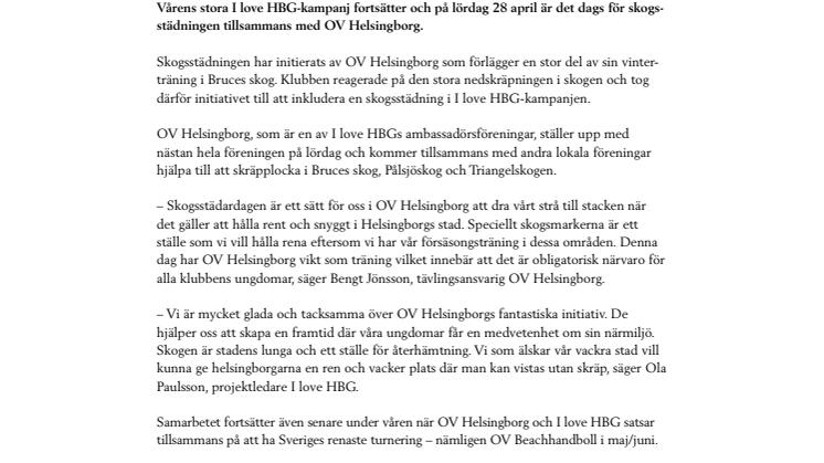 I love HBG  – Nu är det dags för skogsstädningen
