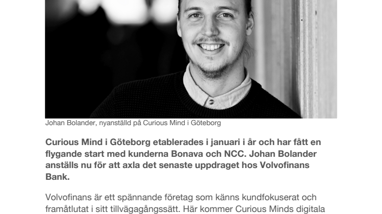 Contentbyrån Curious Mind växer i Göteborg
