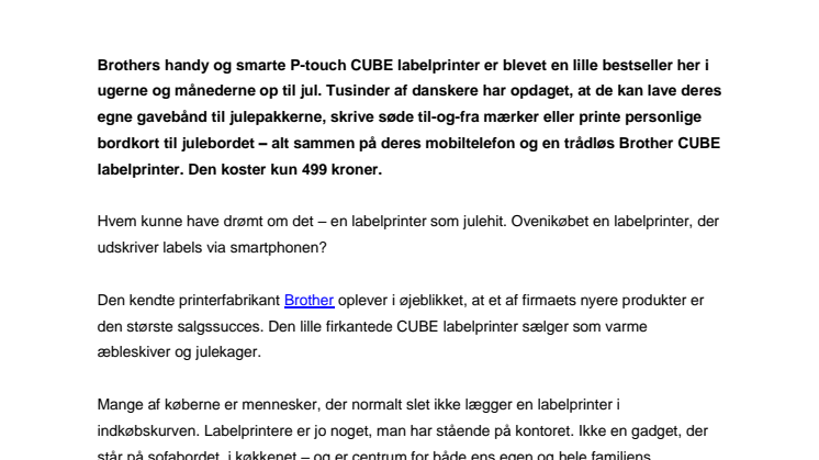 Vær kreativ og brug din labelprinter til at pynte op til jul