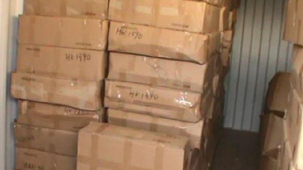 Tobacco was found within boxes