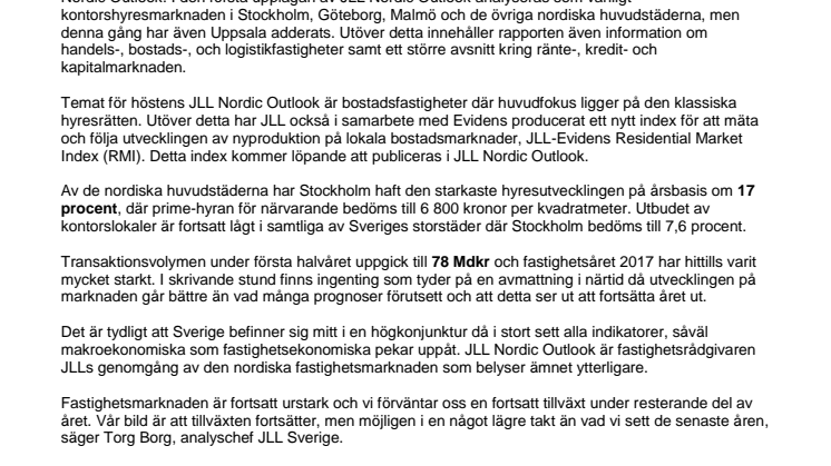 Hösten står inför dörren och den svenska fastighetsmarknaden går för högtryck