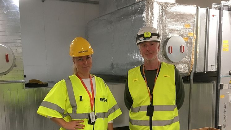 Jessica Mattsson, projektör på WSP och Magnus Östman, projektledare på Avent.