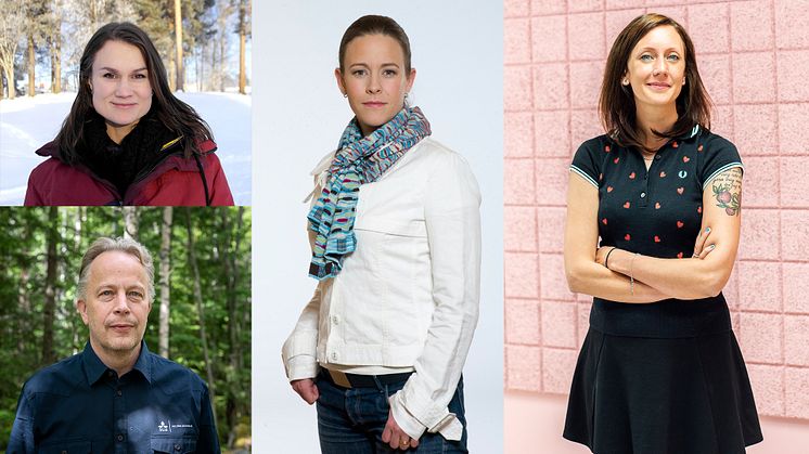 Från vänster i bild: Heidi Andersson, Göran Ericsson, Maria Wetterstrand och Maria Wiman. Fotografer: Göran Ericsson: Susanna Bergström, Heidi Andersson: Frank Andersson, Maria Wetterstrand: Fredrik Hjerling, Maria Wiman: Linnea Bengtsson