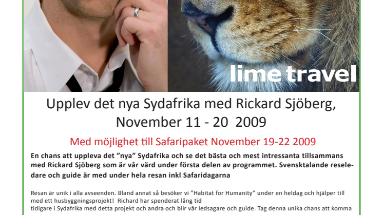 Var med och bygg hus i Kapstaden med Rickard Sjöberg