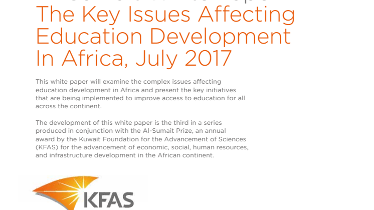 New White Paper on Education Challenges in Africa