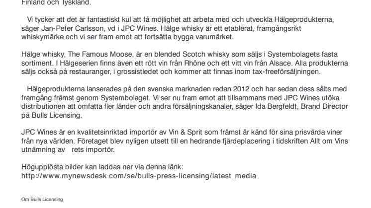 Älgen Hälge får en ny familj i whisky- och vinhyllorna!