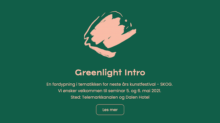 Greenlightdistrict inviterer kunstnere til seminar 6-5 mai 2021, til sterkt subsidiert pris, begrenset antall.