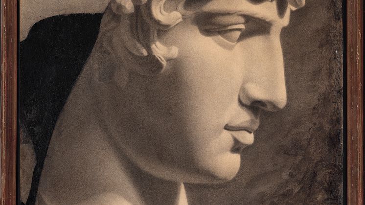 Hammershøi: An academy study after a plaster cast of Antinous. 