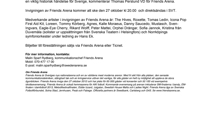 Kronprinsessparet till invigningen av Friends Arena
