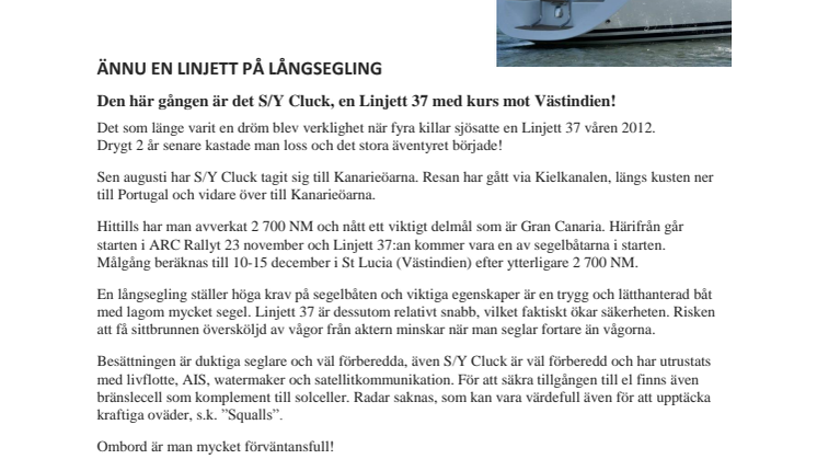 Ännu en Linjett på långsegling