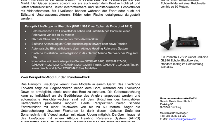 Dein Auge im Wasser – Garmin Panoptix LiveScope