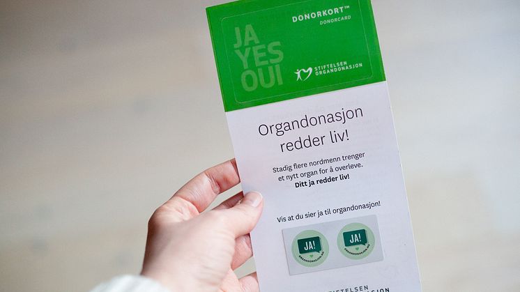 Nordmenn mer positive til organdonasjon etter flere år med høy avslagsprosent